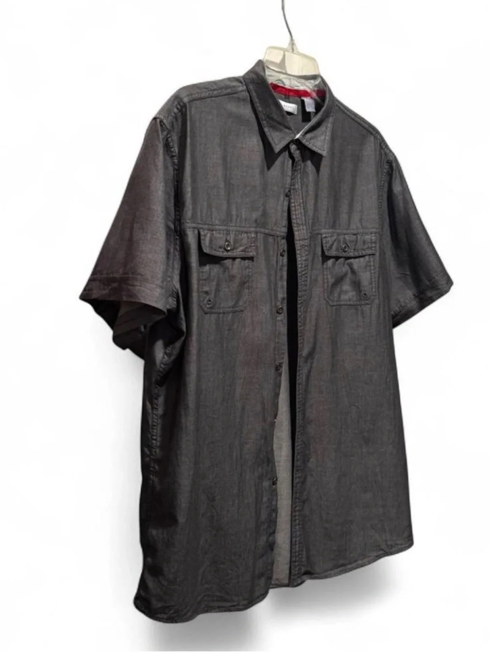 John Henry Short-Sleeve Button-Down Shirt - Charcoal